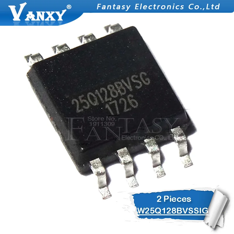 2 шт. W25Q128BVSIG SOP-8 25q128bvмысs SOP 25Q128BVSIG w25q128bvмыс-25q128 SOP8 | Электронные компоненты и