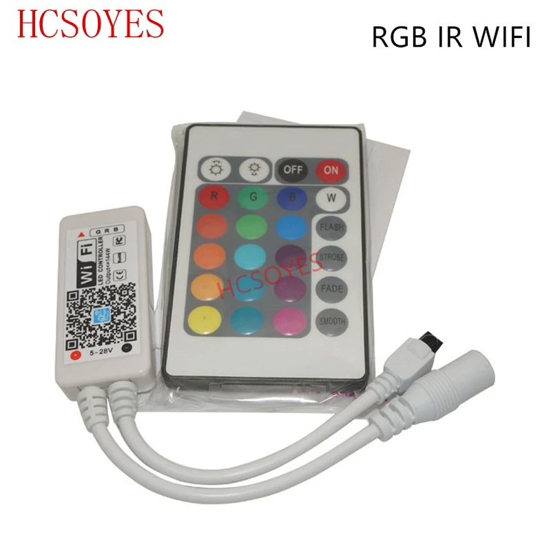 DC12 24V мини WIFI RGB/RGBW /RGBCW СВЕТОДИОДНЫЙ Контроллер таймера ИК RF пульт дистанционного