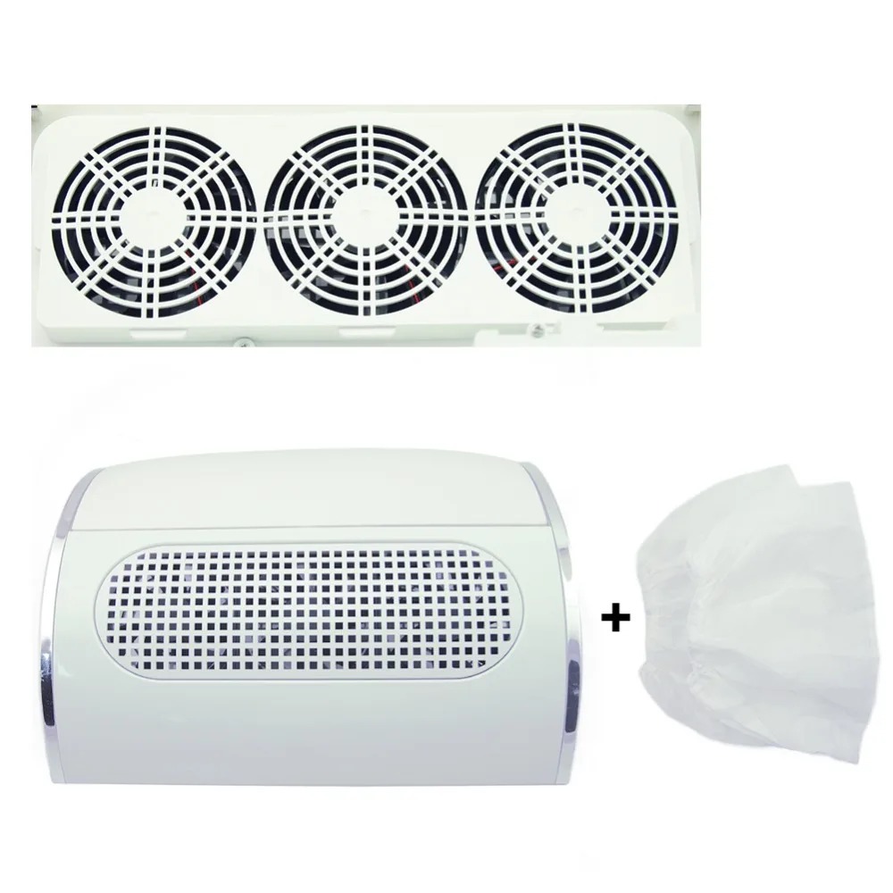 Мощный пылесборник для ногтей с 3 сильными электрическими вентиляторами машина