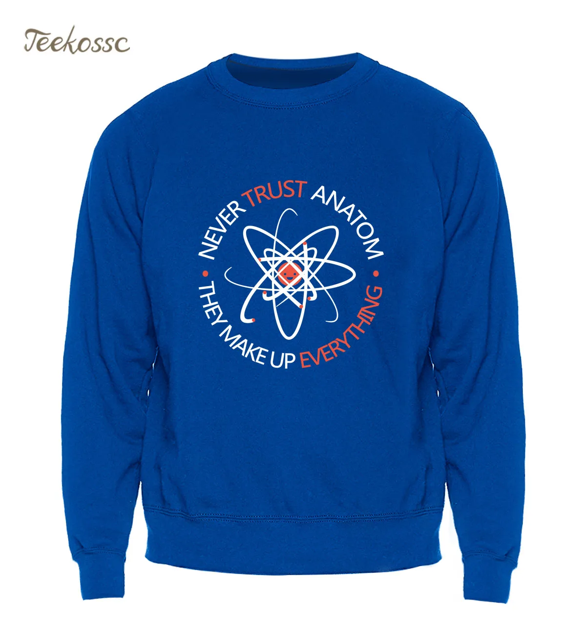 Мужская толстовка с капюшоном Never Trust an Atom забавная унисекс брендовая флисовая