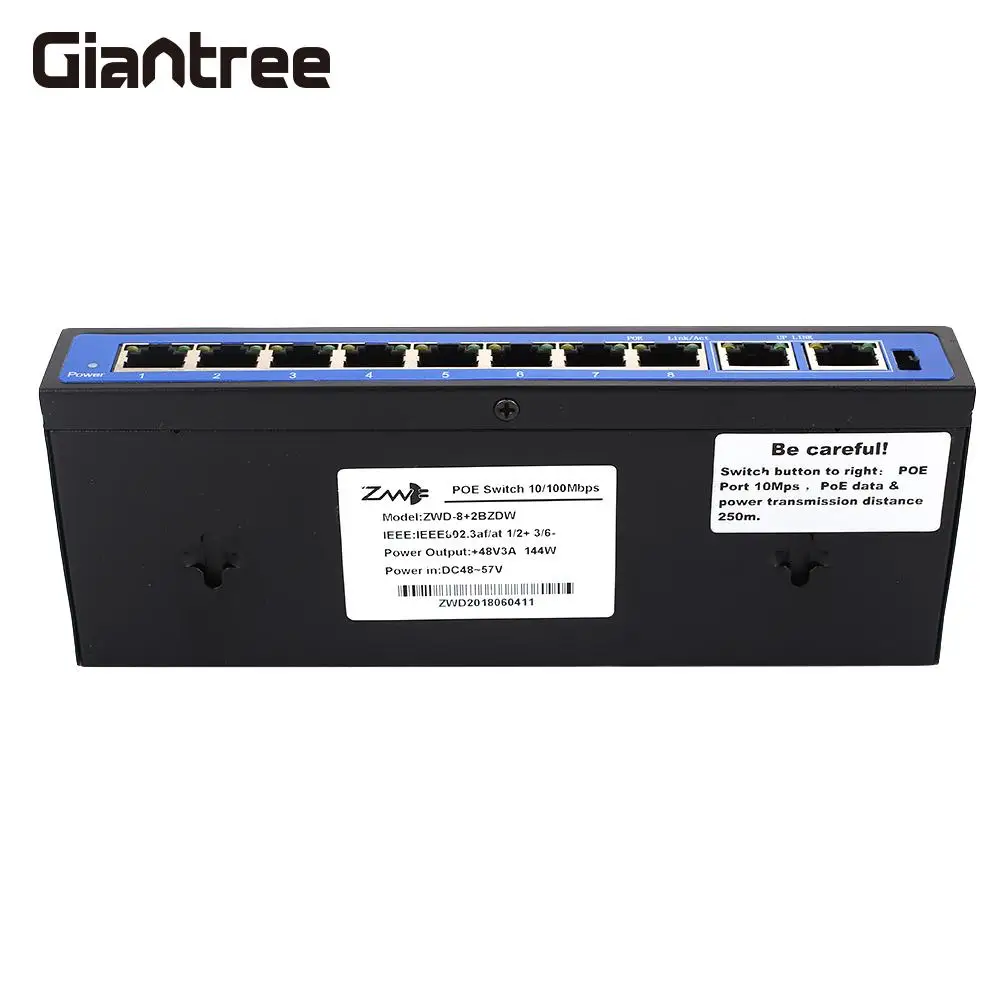 10 сетевые порты блок питания камеры 8 PoE Инжектор POE мощность через Ethernet