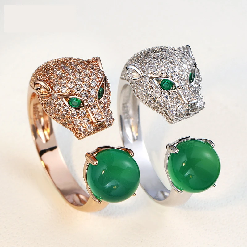 Tousmi 2019 Для Девочек Золотой Зеленый Халцедон Циркон пантера Свадебные