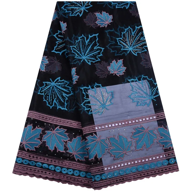 

Черное Африканское кружевное полотно 2019 вышитое кружево в нигерийском стиле ткань высокого качества французский Тюль кружевная ткань для ...