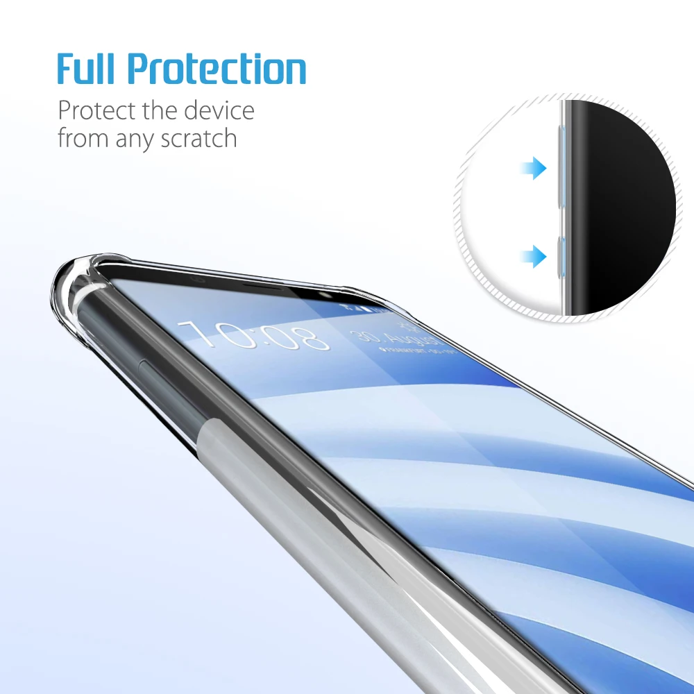 SLEO Transparent Clear Case for HTC U12 Life Silicone Soft Back Cover Coque Funda 6.0&quot |