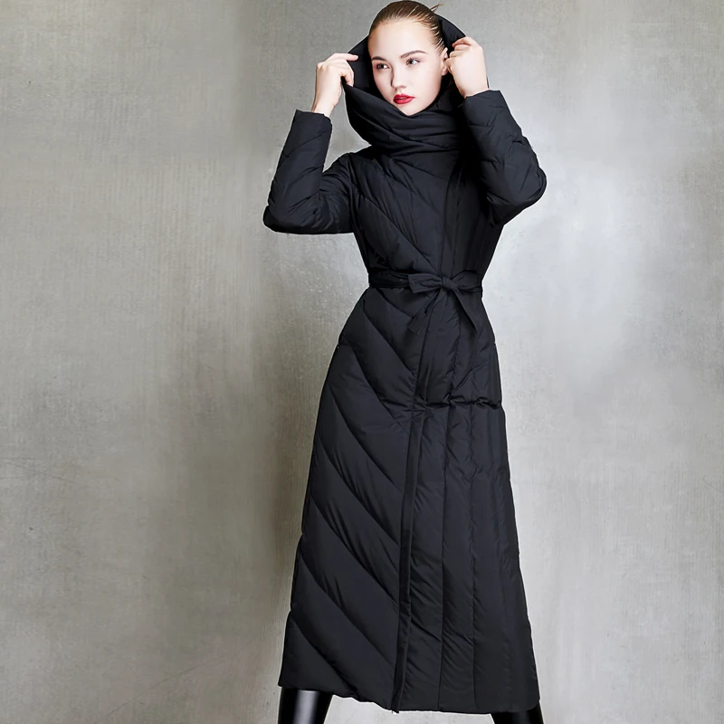 Пуховик женский теплый длинный белый 2018|Женские пуховики| |