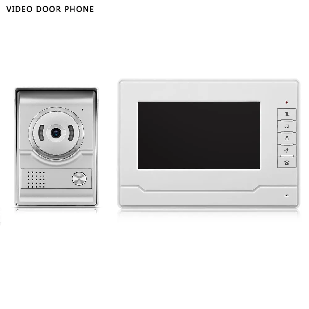 7 дюймовый видео дверной звонок CMOS TFT LCD hd экран проводной домофон для виллы с ночным видением одна панель и