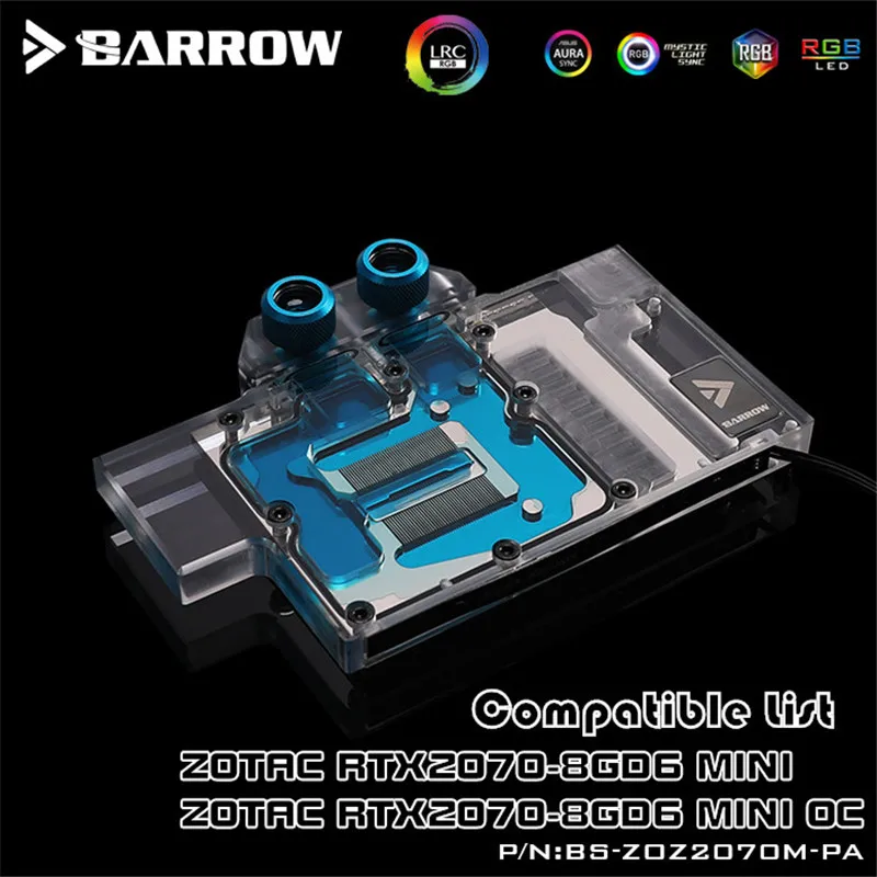 Barrow VGA блок для ZOTAC RTX2070 8GD6 MINI OC GPU водяной с полным покрытием|Кулеры и системы