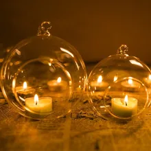 5 шт./лот 6 см хрустальный стеклянный подсвечник для свадьбы