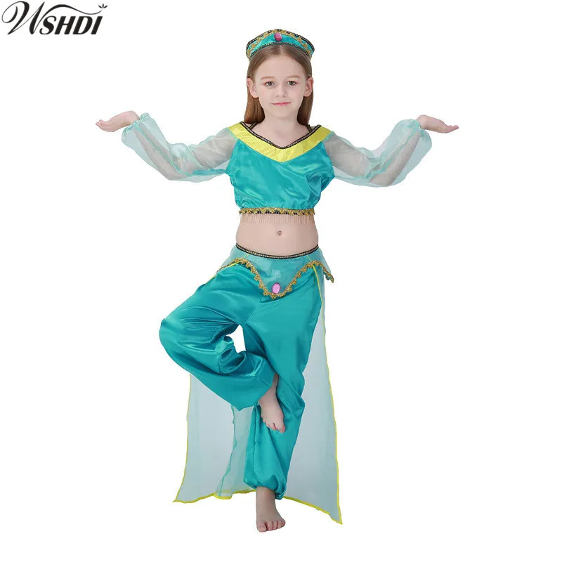 Детские костюмы принцессы жасмин с лампой Аладдина для девочек вечерние ское