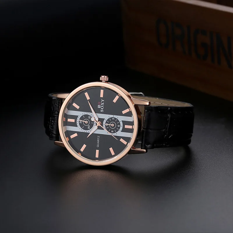 Часы наручные SOXY Мужские кварцевые брендовые Роскошные модные спортивные