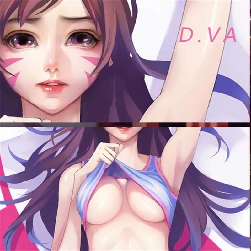 Новая игра Аниме наручных часов Подушка Чехол OW Dva пикантные наволочки 3D двухсторонняя постельные принадлежности обниматься тела Чехол настроить ow03A