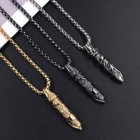 hip hop chain fashion summer bullet mens pendant stainless steel necklaces alloy accessories pendant jewelry