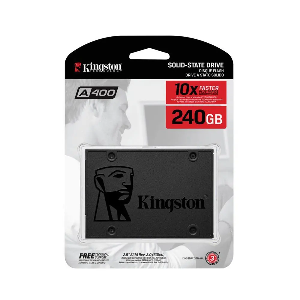 Kingston Технология A400 240 GB 2 5 '' Serial ATA III 500 МБ/с. 6 Гбит/с дискотеки duros интернос SSD