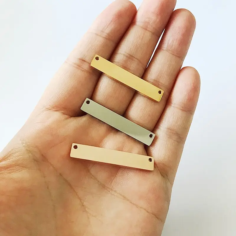 Фурнитура из нержавеющей стали прямоугольные золотые подвески DIY Женское