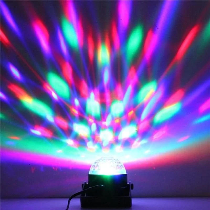 Пульт дистанционного управления LED Mini Crystal Magic Ball Lamp US EU AU UK Plug цветной Вращающийся сценический лазерсветильник KTV Bar светильник ing от AliExpress WW