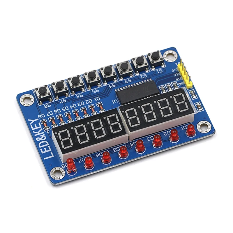 TM1638 модуль ключ Дисплей светодиодной лампой для AVR Arduino Новый 8 бит цифровой