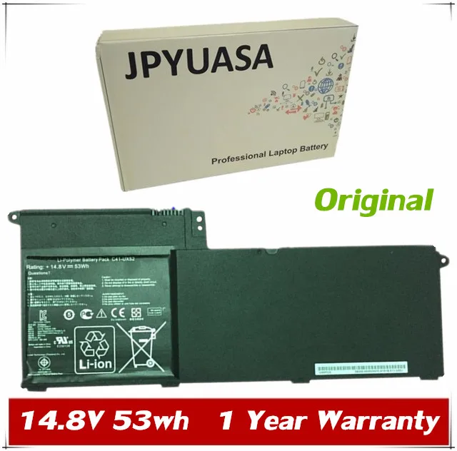 JPYUASA 14 8 V 53Wh оригинальный C41 UX52 Аккумулятор для ноутбука Asus ZenBook UX52A UX52V UX52VS 1A серии
