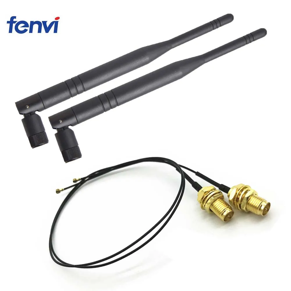 2 x 6dBi двухдиапазонный M.2 IPEX MHF4 U. fl кабель для RP-SMA Wifi антенный Набор для Intel AC 9260 9560 8265 8260 7265 7260 NGFF M.2 карта