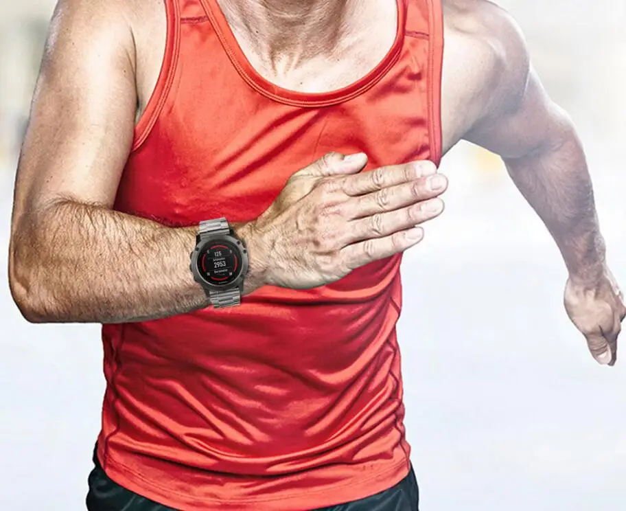 Бизнес 26 мм ширина нержавеющей стали ремешок для Garmin Fenix 5X/3/3HR наручный часов