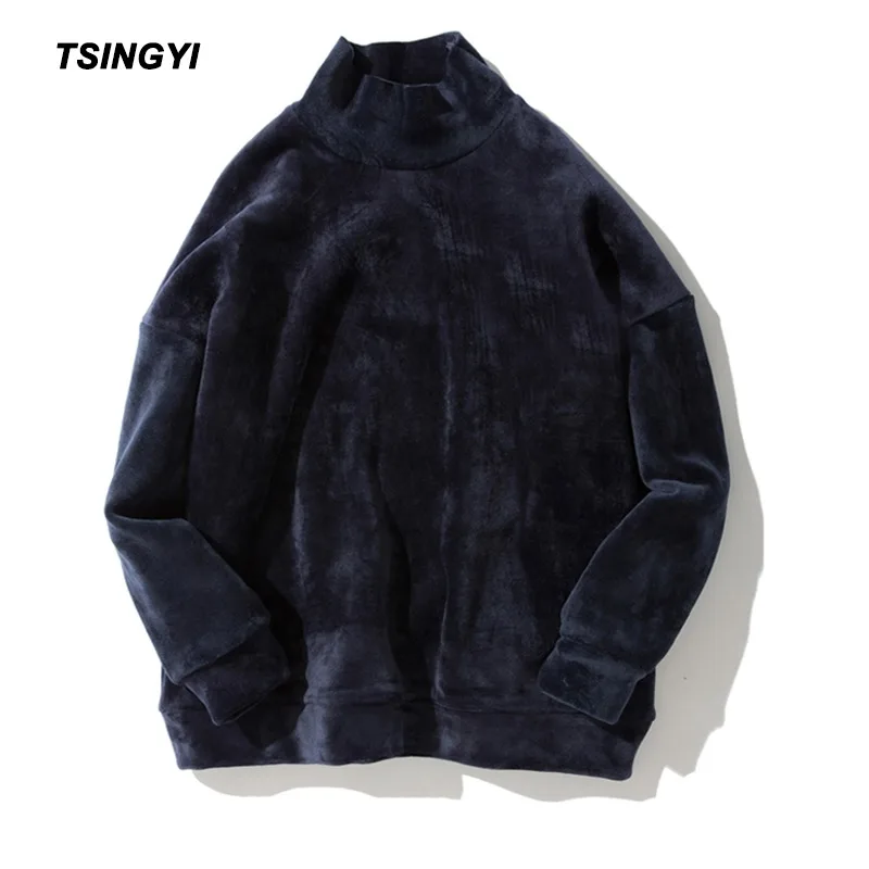 Tsingyi, пуловер, одноцветные, Astroworld, толстовки для мужчин и женщин, Kanye, уличная одежда, хип-хоп, водолазка, худи, Homme, золото, бархат, 5XL, толстовки