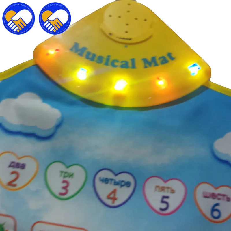 Русский обучающий коврик Игровой музыкальный с алфавитом игровой звуками