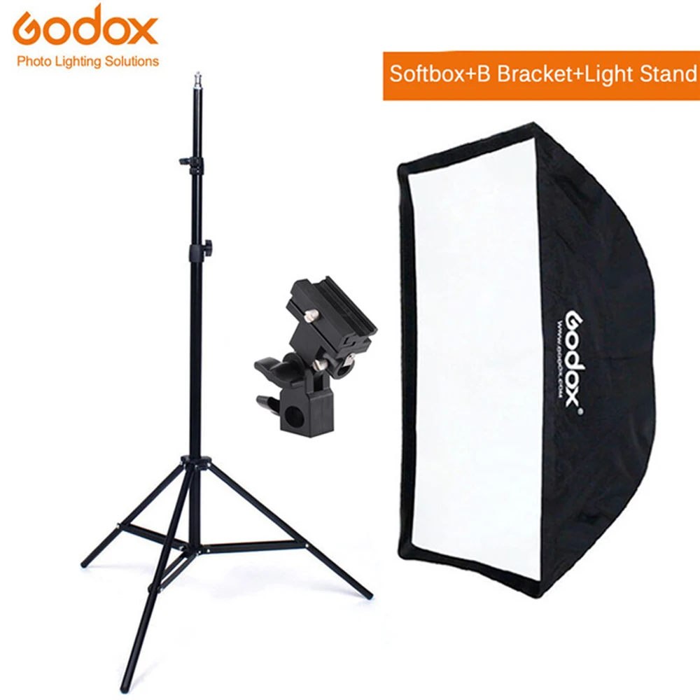 Godox 50*70 см зонтик софтбокс кронштейн Свет Стенд Комплект для строб студия вспышка