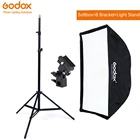 Godox 50*70 см зонтик софтбокс кронштейн Свет Стенд Комплект для строб студия вспышка фотография