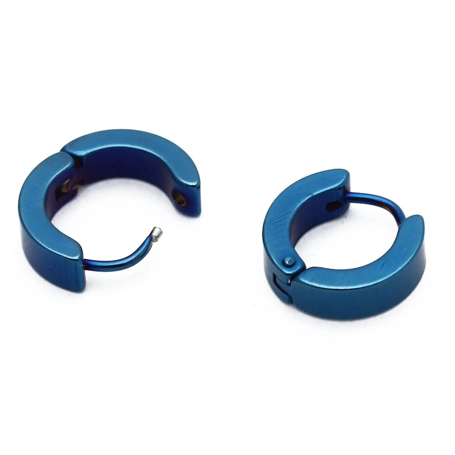 1 пара крутых мужских сережек из нержавеющей стали сапфировый синий|sapphire blue|sapphire