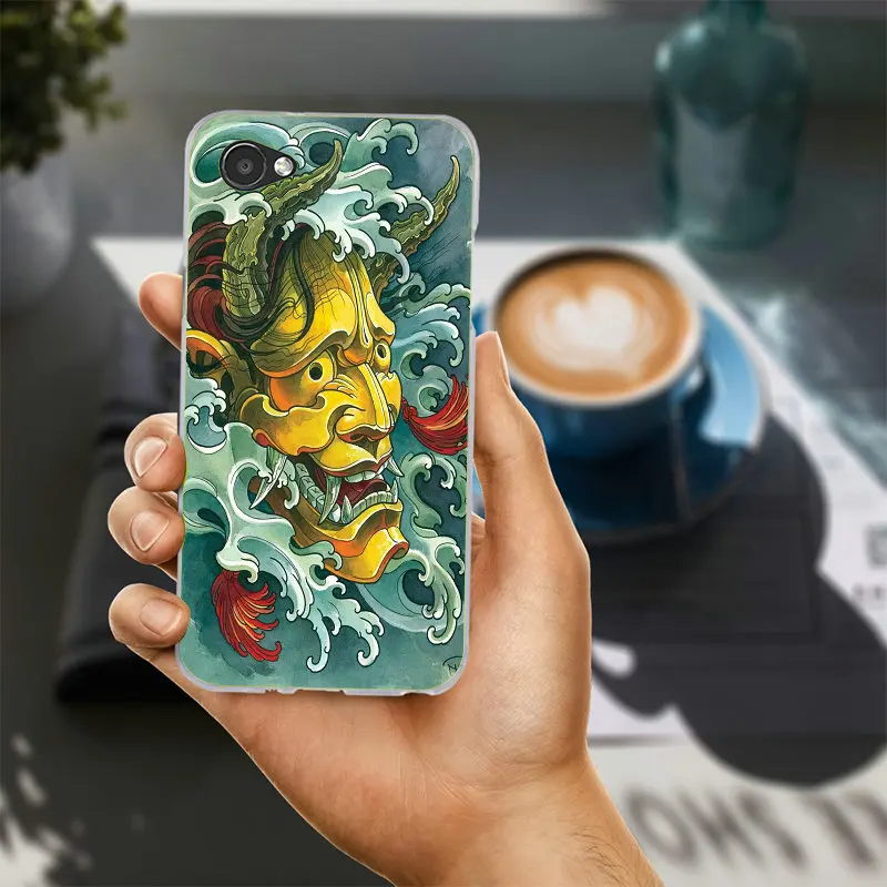 Японский они Hannya демоническая маска для LG G2 G3 мини G4 G5 G6 K4 K7 K8 2017 K10 V10 V20 V30 дух Сумки