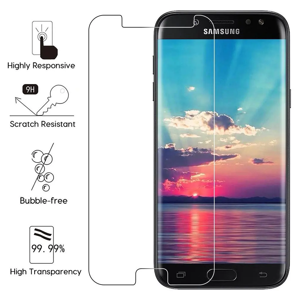 Для Галакси J7 2017(SM J730F J730FM) Стекло закаленное Экран защитный для samsung Galaxy 2017 9H