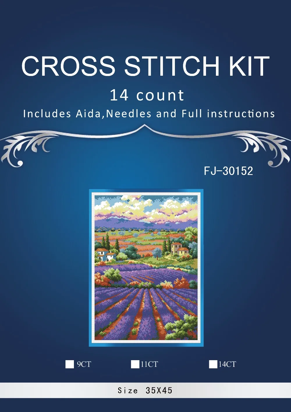 

Одежда высшего качества прекрасный Лидер продаж Счетный Набор для вышивания крестиком Лавандовые поля пейзаж, живописный сельской местнос...