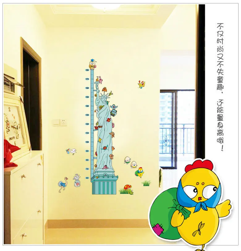 2016 Foreign Trade Explosion Models Statue Of Liberty Height Stickers Children's Room Entrance Waterproof Pvc Removable Wall | Дом и сад