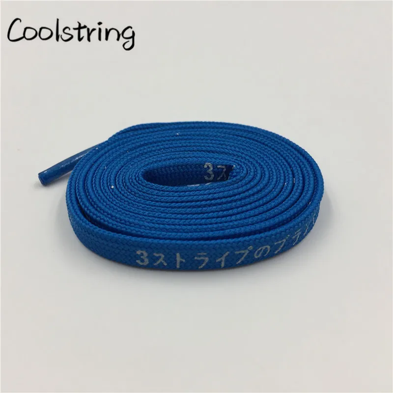 Coolstring, стильные, премиум, 7 мм, плоские, с принтом, японские, Катакана, с буквами, шнурки, красивые, модные, цветные, шнурки для шнурков