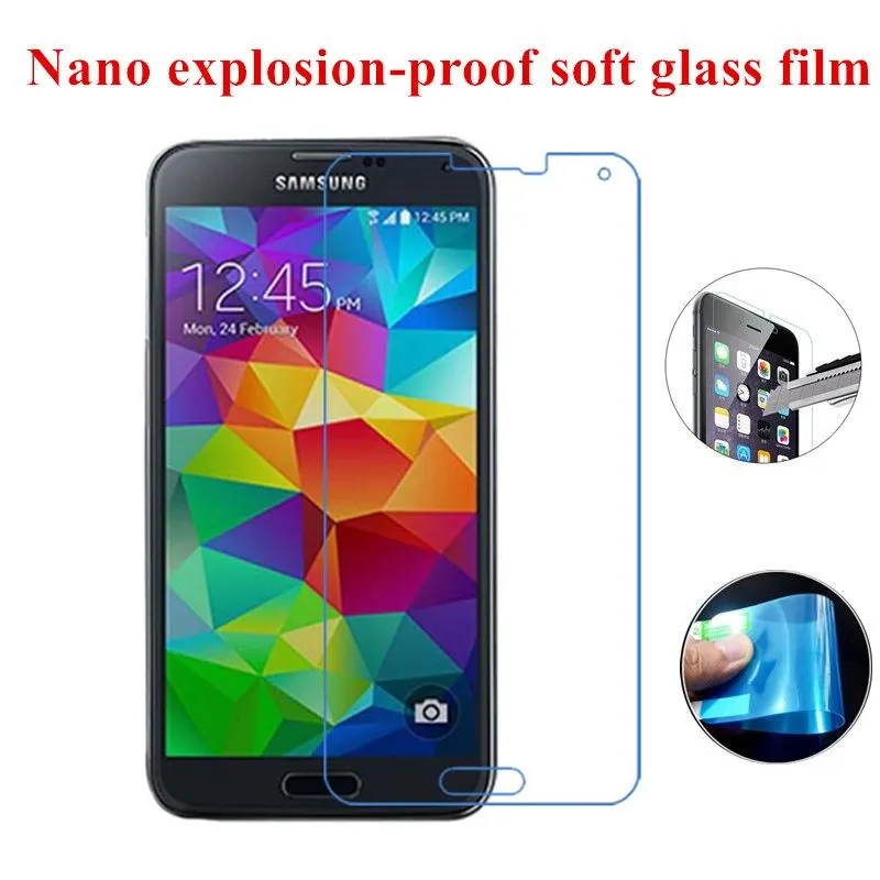 2 Шт./лот Нано взрывозащищенные Мягкий Прозрачное Стекло Экран Протектор