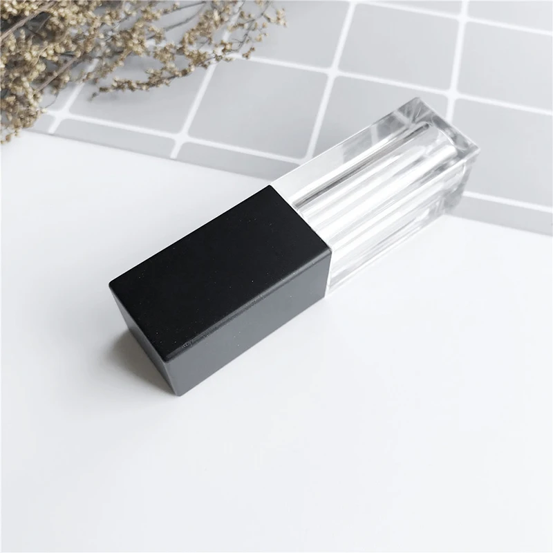 1 шт. прозрачная пустая бутылка для губной помады блеск губ трубка черный белый