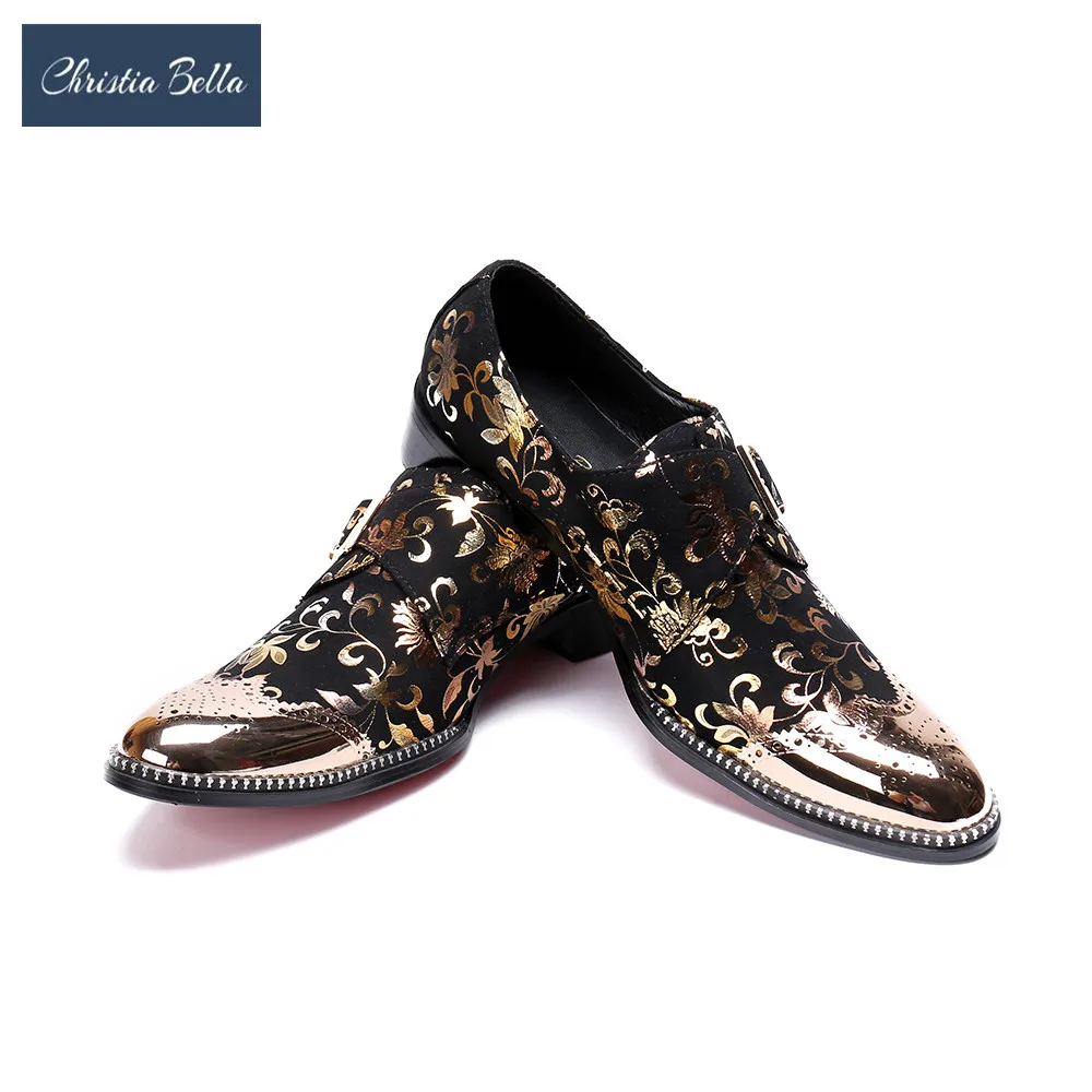 

Новое поступление, модная мужская деловая обувь с цветочным принтом, деловые вечерние свадебные туфли, мужские вечерние туфли из натуральной кожи