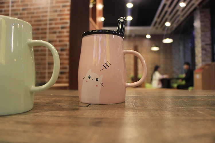 Creative Ceramic Cup Cute Cartoon Cat Coffee Milk Tea Personal Couple Juice | Дом и сад