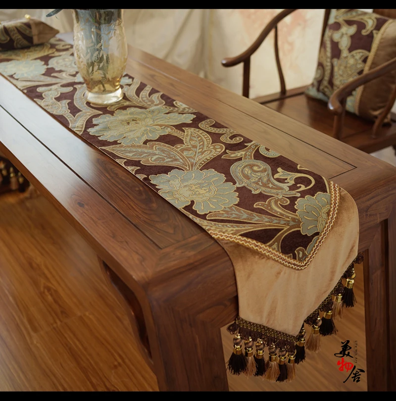 Скатерть в стиле ретро с орхидеей европейская вышивка свадебная комната диван