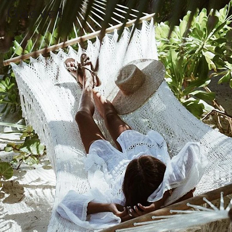 2019 летние женские пляжные блузки с выдалбливающимися длинными расклешенными