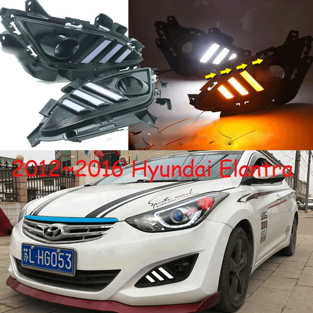 2012 ~ 2016 авто-Стайлинг Elantra Дневной светильник HP хром scoupe светодиодный Бесплатная