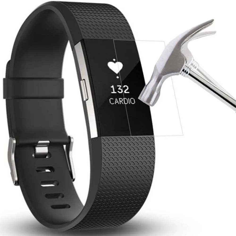 1/2/5/6 pcs Anti-scratch Ultra Clear Protective Film Guard For Fitbit Charge 2 Wristband Full Screen Protector Cover | Наручные часы