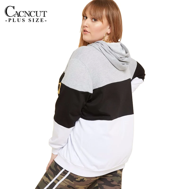 

4XL 5XL 2019 Fashion Casual Plus size Hooded Sweatshirt Women Pullover Long Sleeve Letter Print Tops Big size Hoodies Sweatshirt