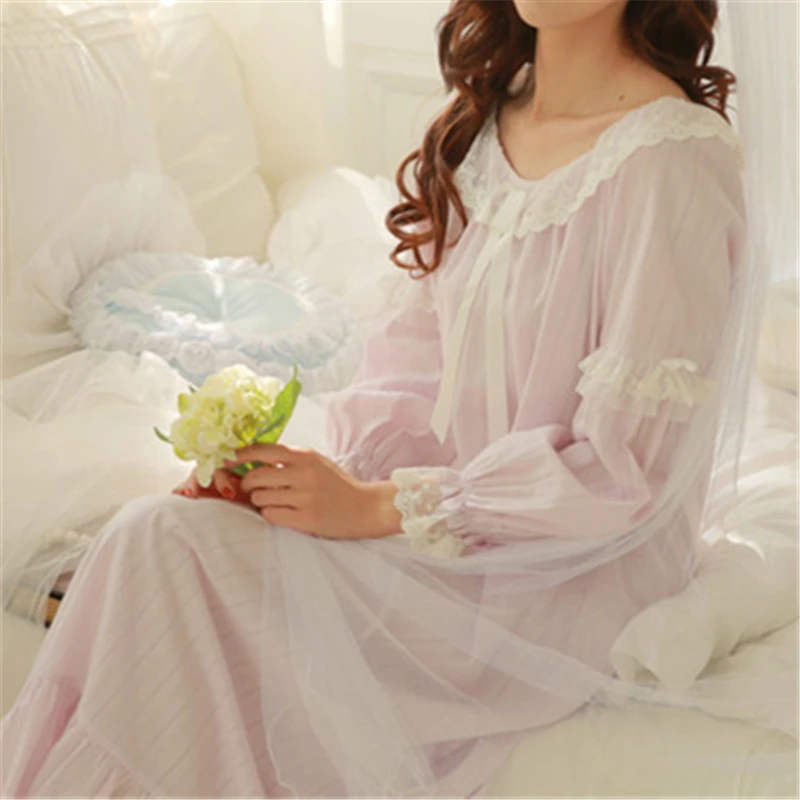 Новое поступление винтажные ночные рубашки пикантные домашнее платье кружевная