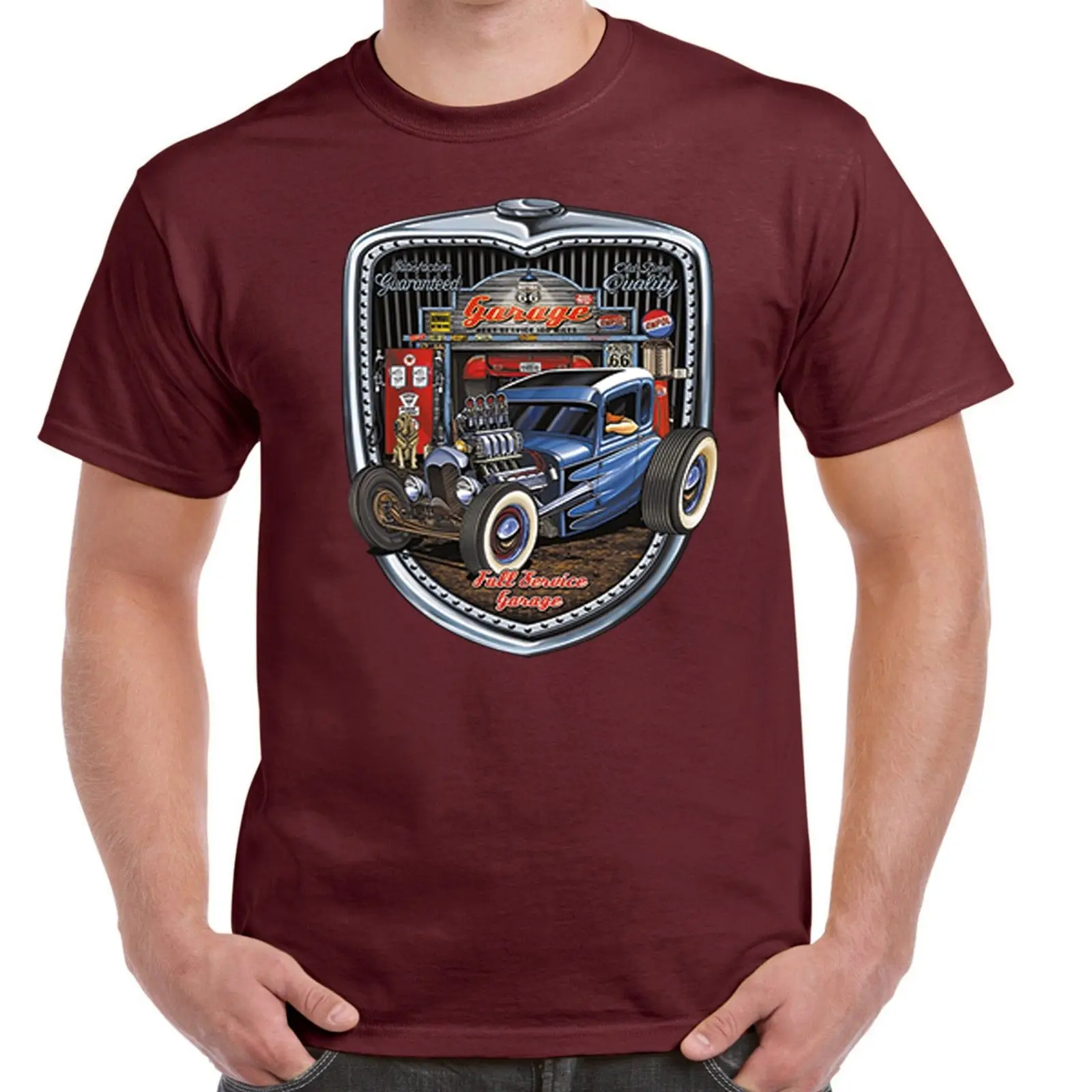 2019 Funny Hotrod 58 Mens Hot Rod T Shirt Rat Rockabilly Vintage Clothing Car Gift Idea 29 Unisex Tee | Мужская одежда
