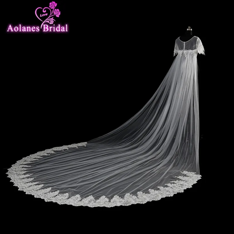 2017 новое поступление длинное женское болеро с кружевной аппликацией белая