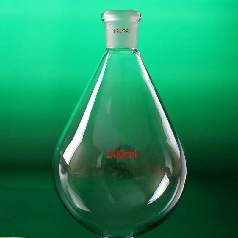 

100ml 29/32 High Quality Flask Eggplant Shape Lab Evaporating Distillation Glass High Borosilicate Laboratory Supplies