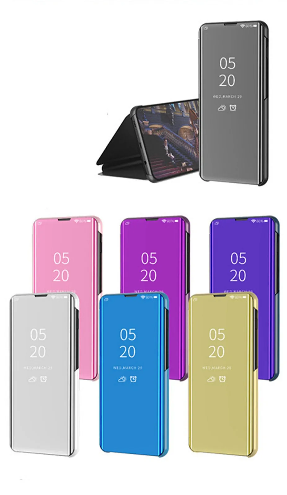 Чехол CARPRIE с откидной крышкой для Huawei P30 Pro полностью зеркальные кожаные чехлы