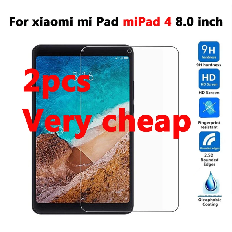 miPad 4 2 шт 0,3 мм 9H Защита экрана для Xiaomi mi Pad 7,9 1 2 3 Tablet закаленное стекло для mi pad mi Pad 4 8,0 защитная пленка - Цвет: miPad 4