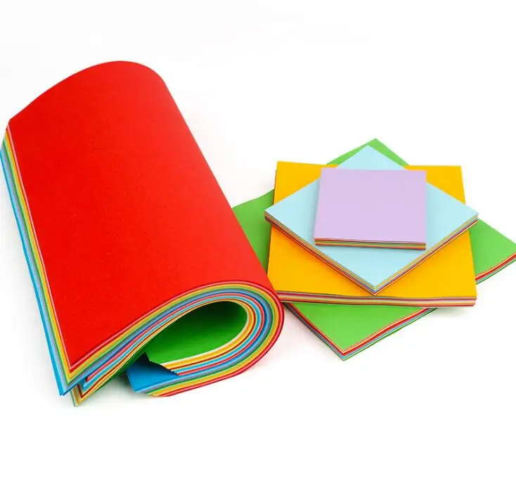 200pcs/100pcs Colorful Craft DIY Paper Square Handmade Art Decorative Tools Papers Books Ad Card Box Party Wedding Decors GYH |