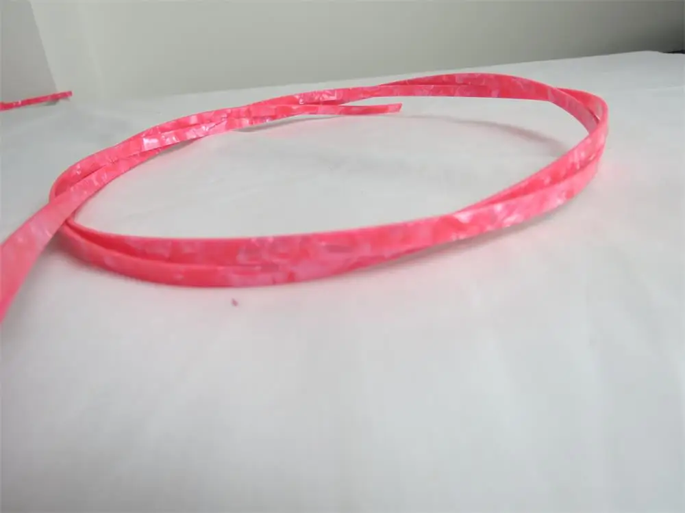 

10pcs Pink color SHELL CELLULOID BINDING,Measures 6mm x 1.5mm thick and 1600mm long